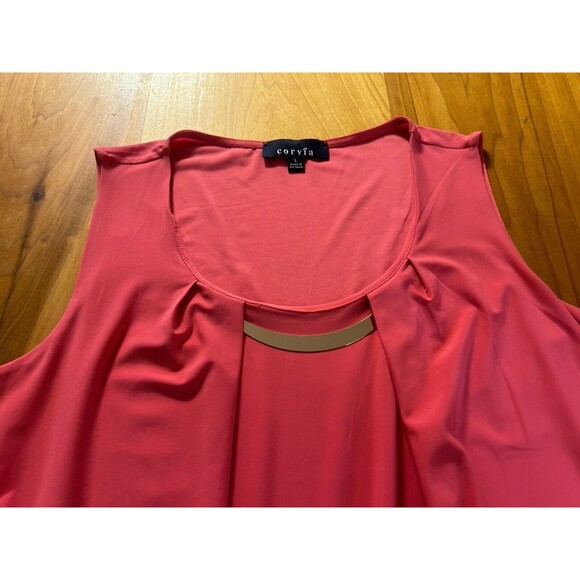 Corvia Women’s Tank Top. Size Large. Salmon Color With Gold Detail. Pullover - Picture 2 of 9
